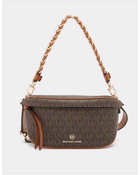 michael kors sling bag brown|michael kors sling bag women.